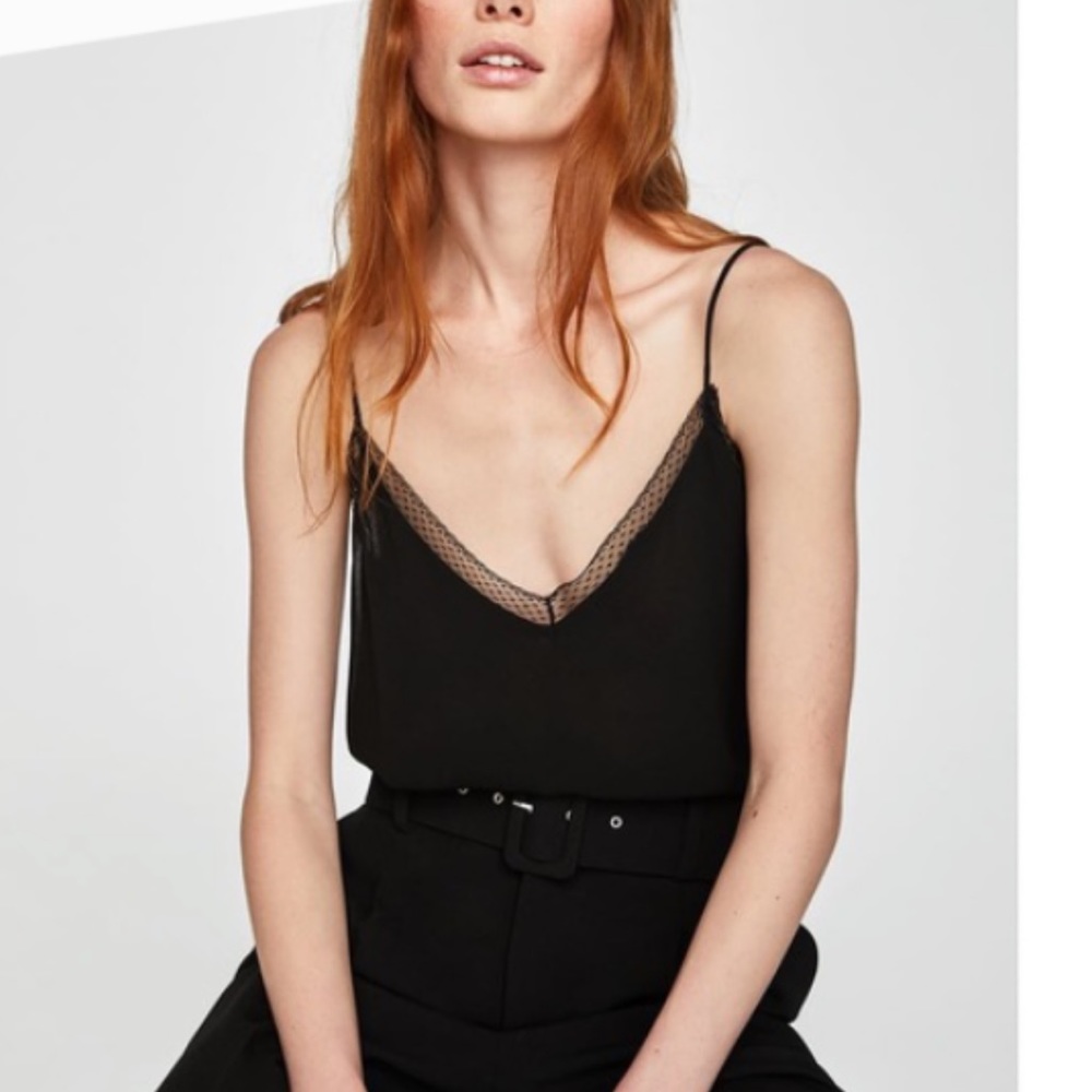 Zara embroided Camisole